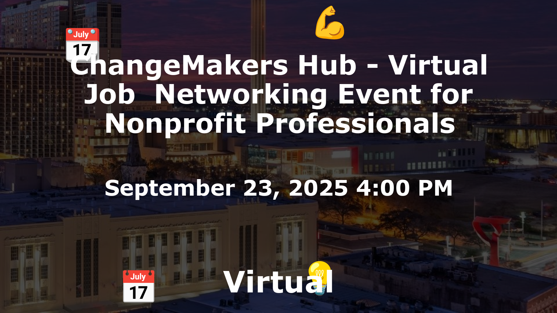 ChangeMakers Hub - Virtual Job  Networking Event for Nonprofit Professionals event image